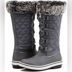 Aleader Waterproof Winter Snow Boots Soft Walking
Hiking Outdoor Dark Grey 7